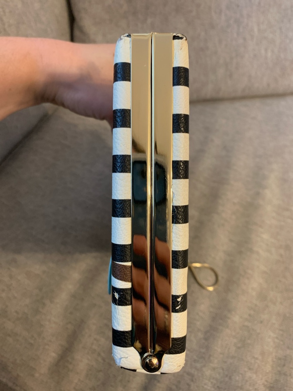 Kate Spade Striped Toucan Montigo Avenue Emmanuel Clutch Crossbody Novelty purse - Picture 6 of 14
